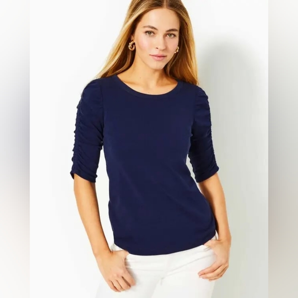 Lilly Pulitzer Light Sweater Low Tide Navy Size Medium